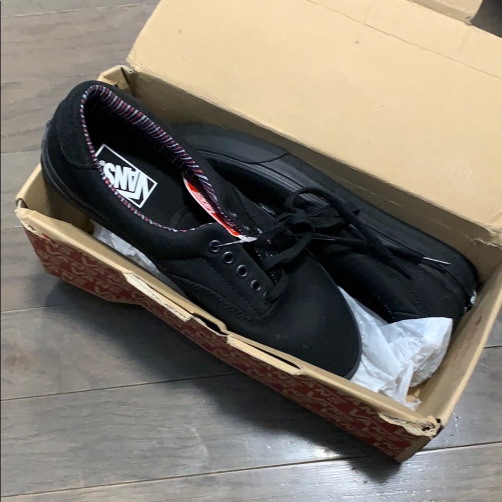 Brand new, never worn all black vans sneakers